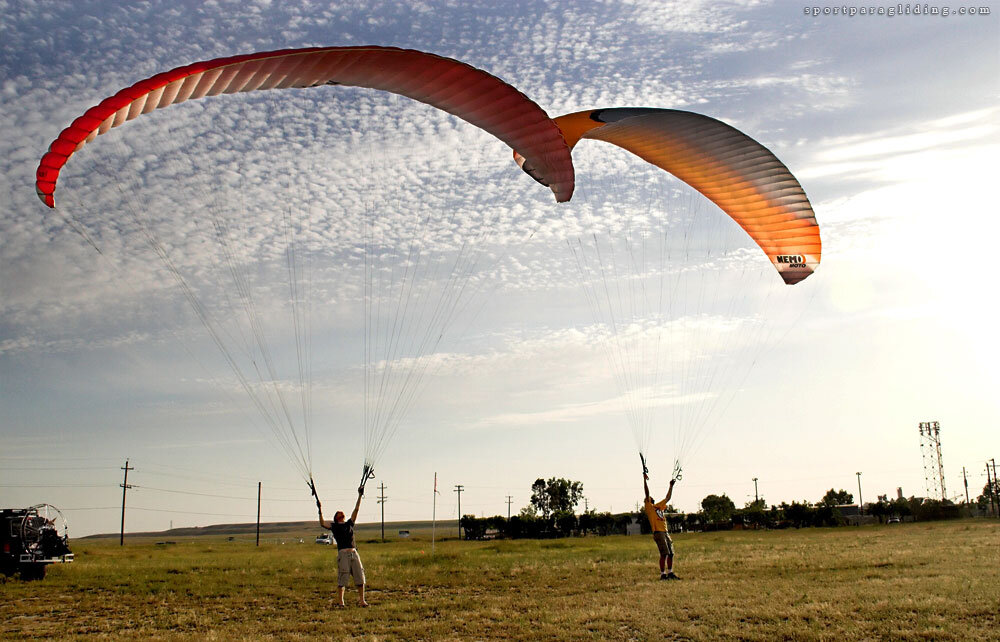Paragliding training